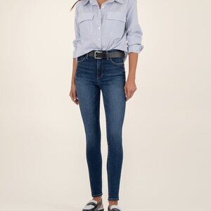 Kut from the Kloth Dark Wash Denim Mia High Rise Slim Fit Skinny Jeans | Size 12